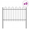 Ogrodzenie Ogrodowe 9 pcs Szary 15,3 x 0,8 m