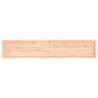 Półka, 200x40x(2-6) cm, surowe lite drewno dębowe
