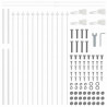 Ogrodzenie Ogrodowe 9 pcs Biały 15,3 x 0,8 m