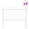 Ogrodzenie Ogrodowe 9 pcs Biały 15,3 x 1 m
