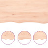 Półka, 200x40x(2-6) cm, surowe lite drewno dębowe