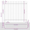 Ogrodzenie Ogrodowe 9 pcs Biały 15,3 x 1,5 m