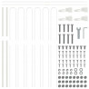 Ogrodzenie Ogrodowe 9 pcs Biały 15,3 x 1,5 m