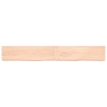 Półka, 220x30x(2-6) cm, surowe lite drewno dębowe