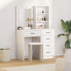 Toaletka 2 pcs Biały 50 x 41 x 135 cm Materiał drewnopochodny