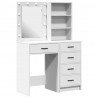 Toaletka 2 pcs Biały 50 x 41 x 135 cm Materiał drewnopochodny