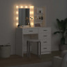 Toaletka 2 pcs Biały 50 x 41 x 135 cm Materiał drewnopochodny