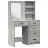 Toaletka 2 pcs Szary 50 x 41 x 135 cm Materiał drewnopochodny