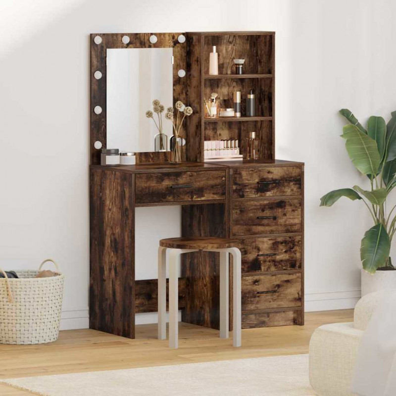 Toaletka 2 pcs Brązowy 50 x 41 x 135 cm Materiał drewnopochodny