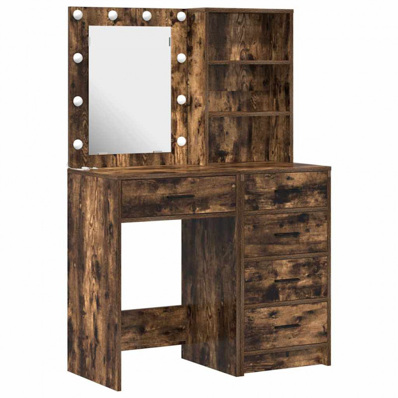 Toaletka 2 pcs Brązowy 50 x 41 x 135 cm Materiał drewnopochodny