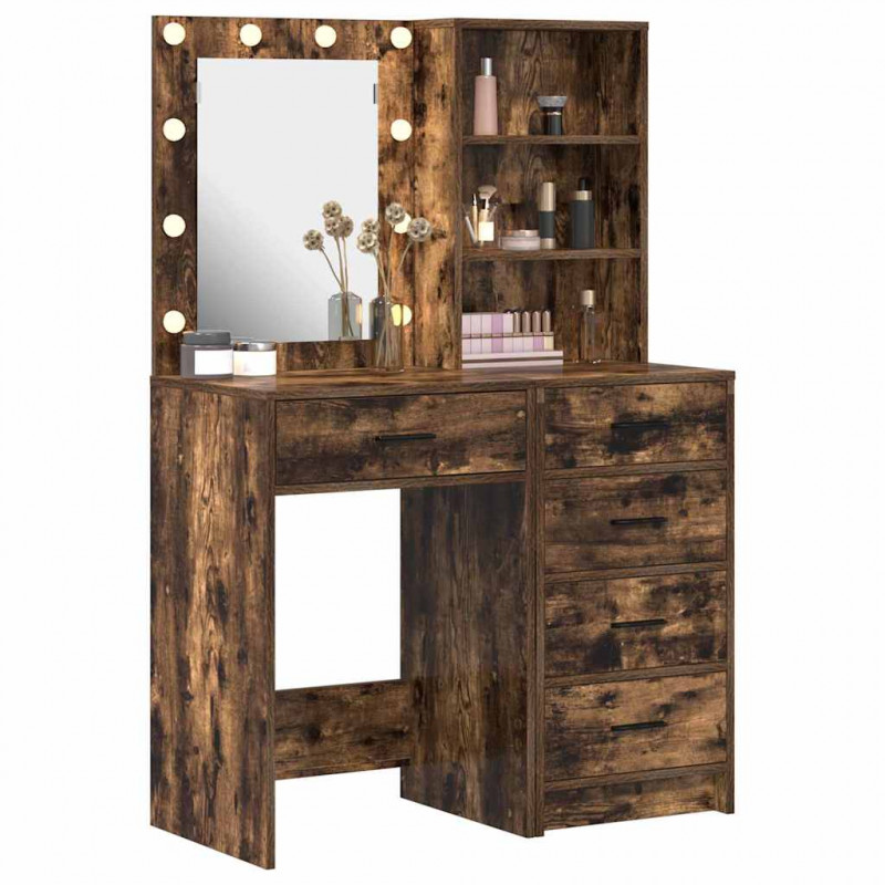 Toaletka 2 pcs Brązowy 50 x 41 x 135 cm Materiał drewnopochodny