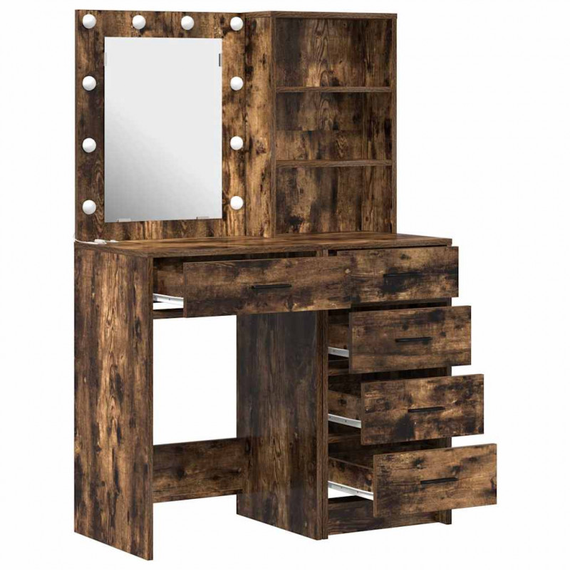Toaletka 2 pcs Brązowy 50 x 41 x 135 cm Materiał drewnopochodny