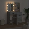 Toaletka 2 pcs Szary 50 x 41 x 135 cm Materiał drewnopochodny