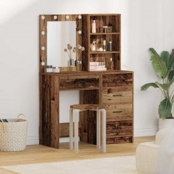 Toaletka 2 pcs Brązowy 50 x 41 x 135 cm Materiał drewnopochodny