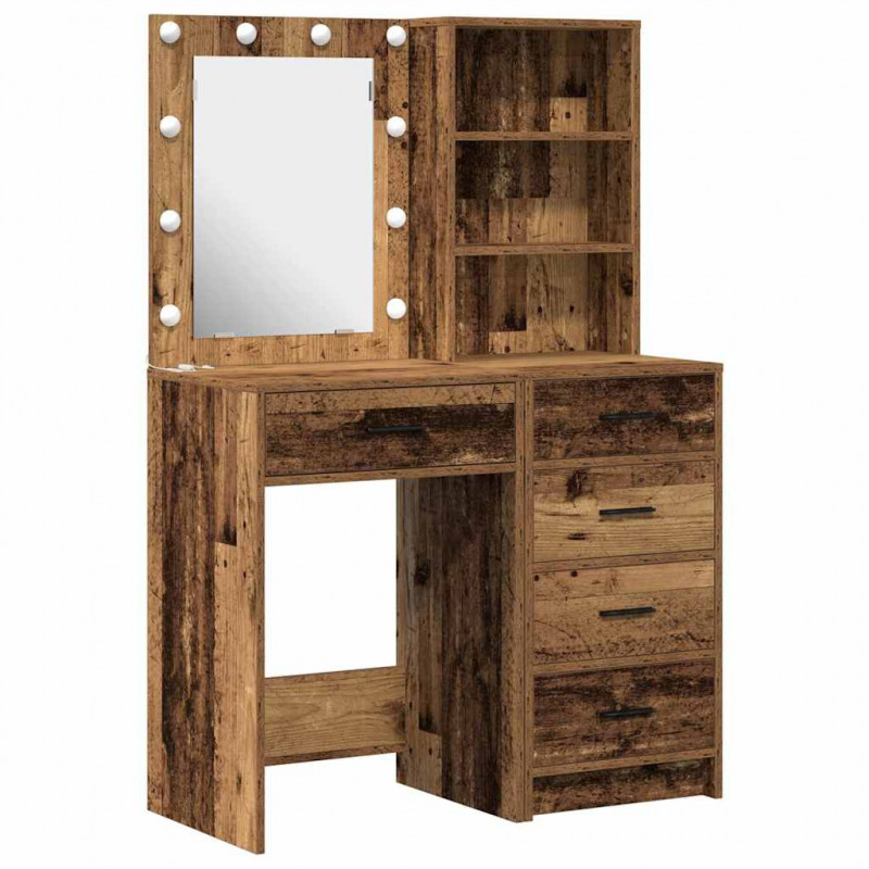 Toaletka 2 pcs Brązowy 50 x 41 x 135 cm Materiał drewnopochodny