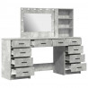 Toaletka z półką 3 pcs Betonowy szary Materiał drewnopochodny