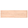 Półka, 220x60x(2-4) cm, surowe lite drewno dębowe