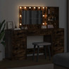 Toaletka z szufladą 3 pcs Dąb wędzony Materiał drewnopochodny