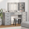 Toaletka z szufladą 3 pcs Szary Sonoma Materiał drewnopochodny