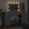 Toaletka z szufladą 3 pcs Szary Sonoma Materiał drewnopochodny