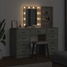 Toaletka 3 pcs Szary 40 x 41 x 135 cm Materiał drewnopochodny
