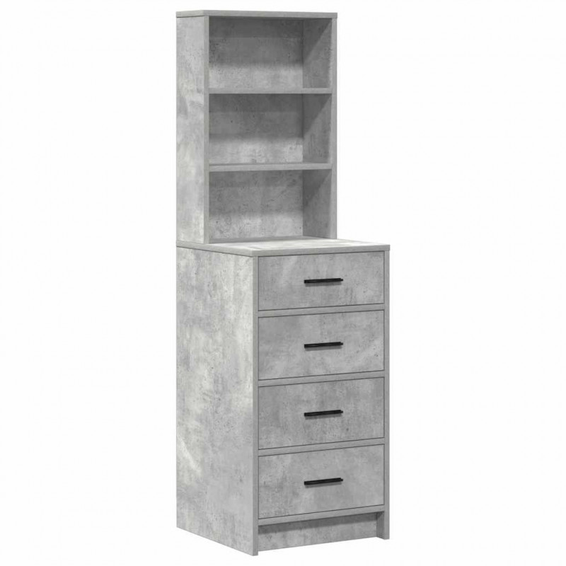 Toaletka 3 pcs Szary 40 x 41 x 135 cm Materiał drewnopochodny