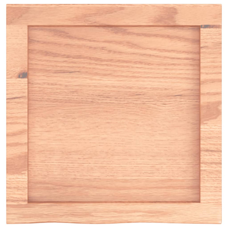 Półka, brązowa, 40x40x(2-4) cm, lakierowane lite drewno dębowe