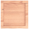 Półka, brązowa, 40x40x(2-4) cm, lakierowane lite drewno dębowe