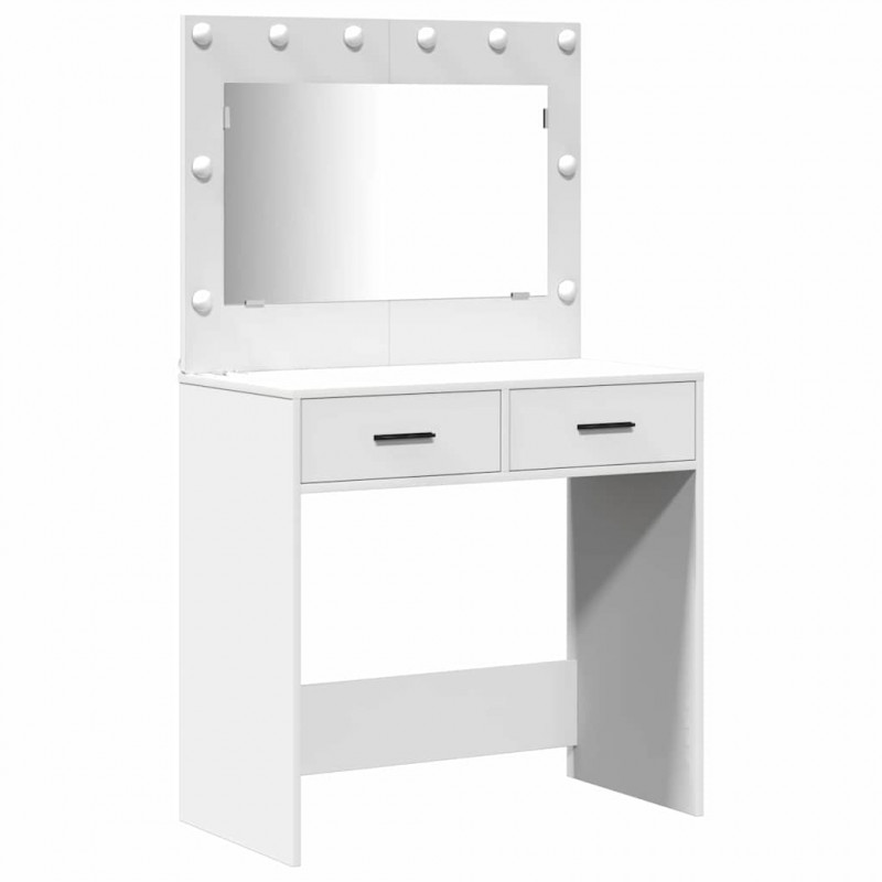 Toaletka 2 pcs Biały 40 x 41 x 75 cm Materiał drewnopochodny
