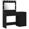 Toaletka 2 pcs Czarny 40 x 41 x 75 cm Materiał drewnopochodny
