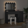 Toaletka 2 pcs Czarny 40 x 41 x 75 cm Materiał drewnopochodny