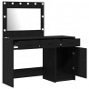 Toaletka 2 pcs Czarny 40 x 41 x 75 cm Materiał drewnopochodny