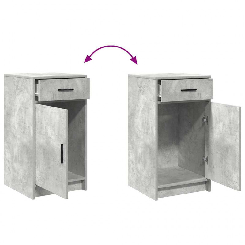Toaletka 2 pcs Szary 40 x 41 x 75 cm Materiał drewnopochodny