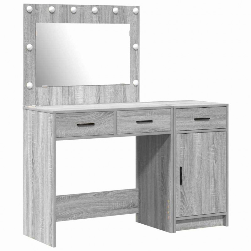 Toaletka 2 pcs Szary 40 x 41 x 75 cm Materiał drewnopochodny