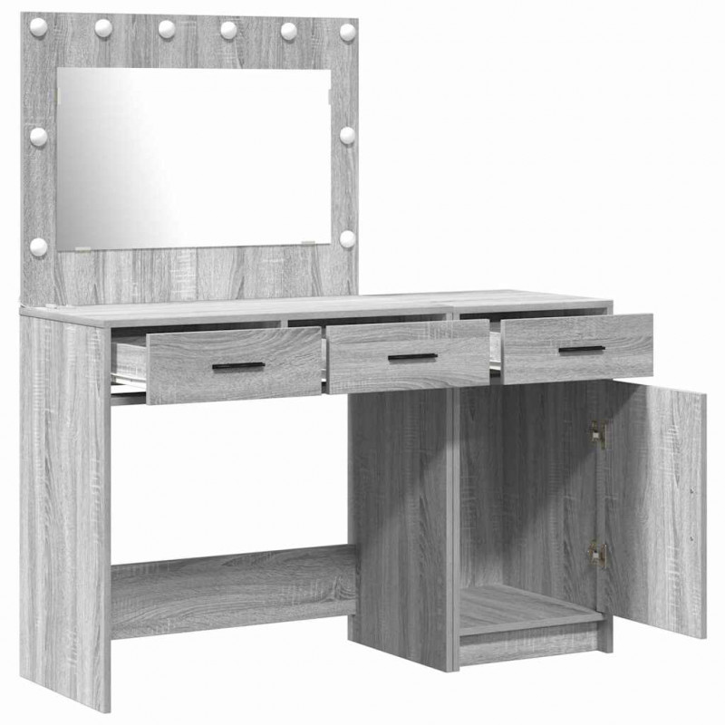 Toaletka 2 pcs Szary 40 x 41 x 75 cm Materiał drewnopochodny
