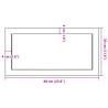 Półka, brązowa, 60x30x(2-4) cm, lakierowane lite drewno dębowe
