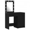 Toaletka 2 pcs Czarny 50 x 41 x 135 cm Materiał drewnopochodny
