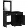 Toaletka 2 pcs Czarny 50 x 41 x 135 cm Materiał drewnopochodny