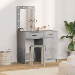 Toaletka 2 pcs Szary 50 x 41 x 135 cm Materiał drewnopochodny