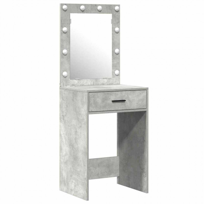 Toaletka 2 pcs Szary 50 x 41 x 135 cm Materiał drewnopochodny