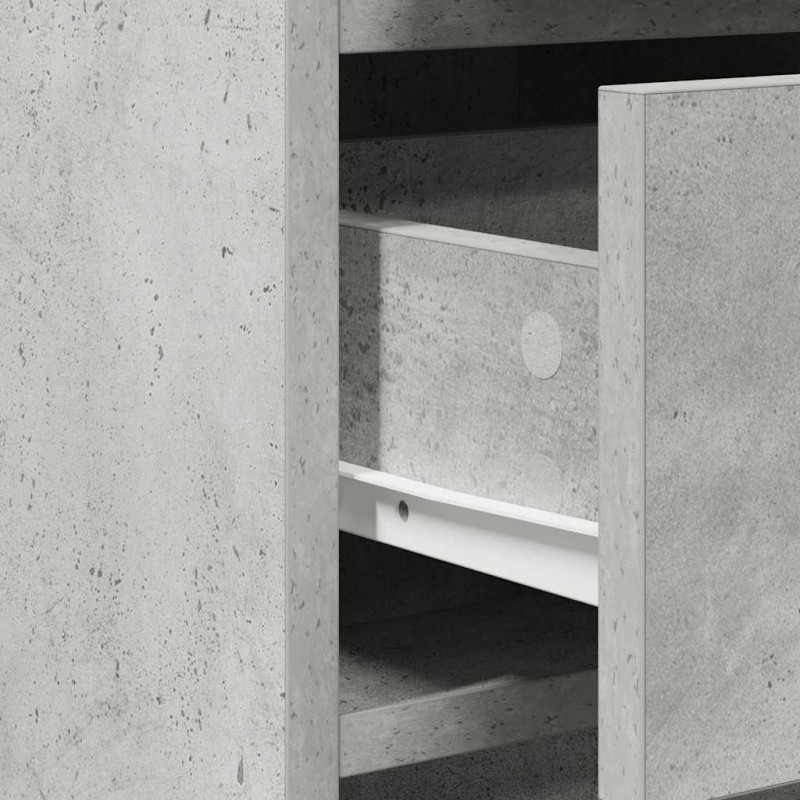 Toaletka 2 pcs Szary 50 x 41 x 135 cm Materiał drewnopochodny
