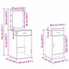 Toaletka 2 pcs Brązowy 50 x 41 x 135 cm Materiał drewnopochodny