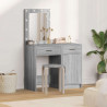 Toaletka 2 pcs Szary 50 x 41 x 135 cm Materiał drewnopochodny