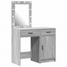Toaletka 2 pcs Szary 50 x 41 x 135 cm Materiał drewnopochodny