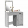 Toaletka 2 pcs Szary 50 x 41 x 135 cm Materiał drewnopochodny