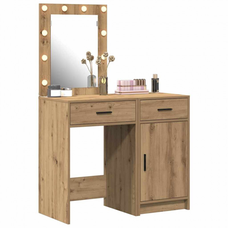 Toaletka 2 pcs Brązowy 50 x 41 x 135 cm Materiał drewnopochodny