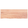 Półka, brązowa, 80x30x(2-6) cm, lakierowane lite drewno dębowe