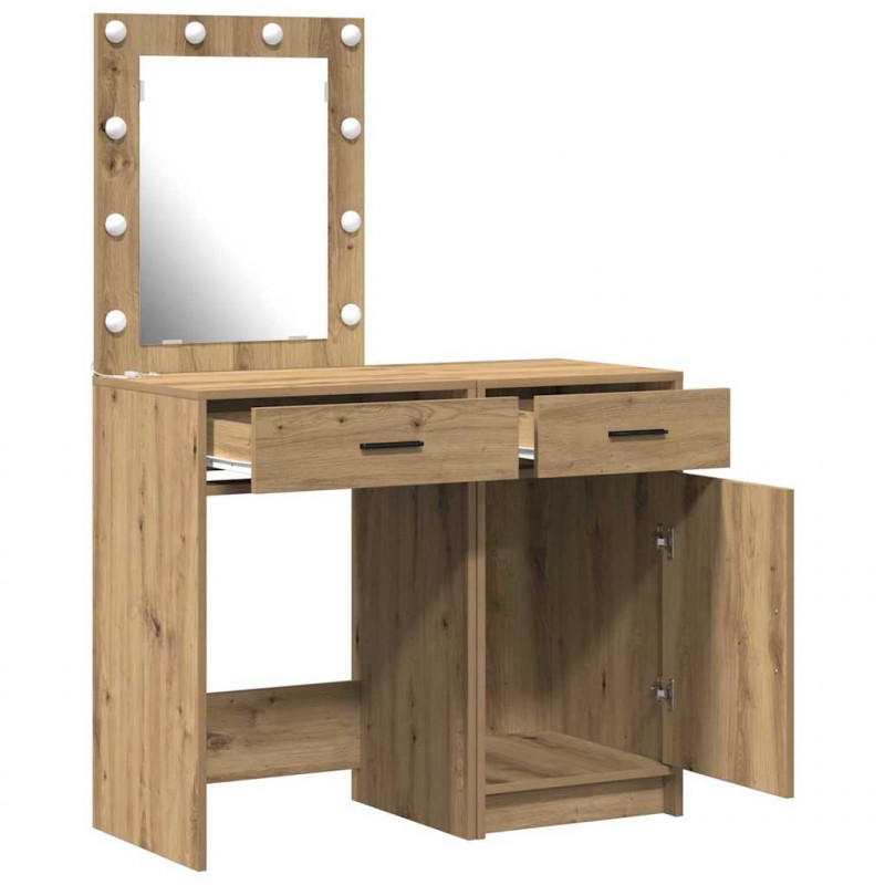 Toaletka 2 pcs Brązowy 50 x 41 x 135 cm Materiał drewnopochodny
