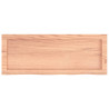 Półka, brązowa, 80x30x(2-6) cm, lakierowane lite drewno dębowe
