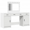 Toaletka z szufladą 3 pcs Biały Materiał drewnopochodny